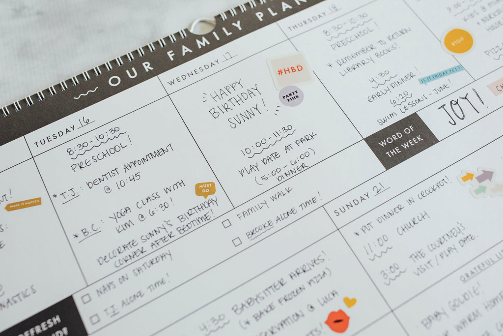 Family Plan Calendar – Family Teams